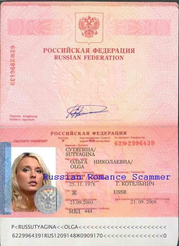 Name by russian scammers Russian Dating